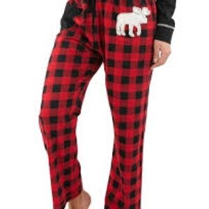 Red and Black Plaid Pajama Pants